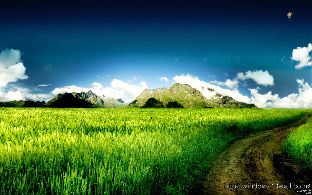 Animated Nature Background Picture with Green Grass