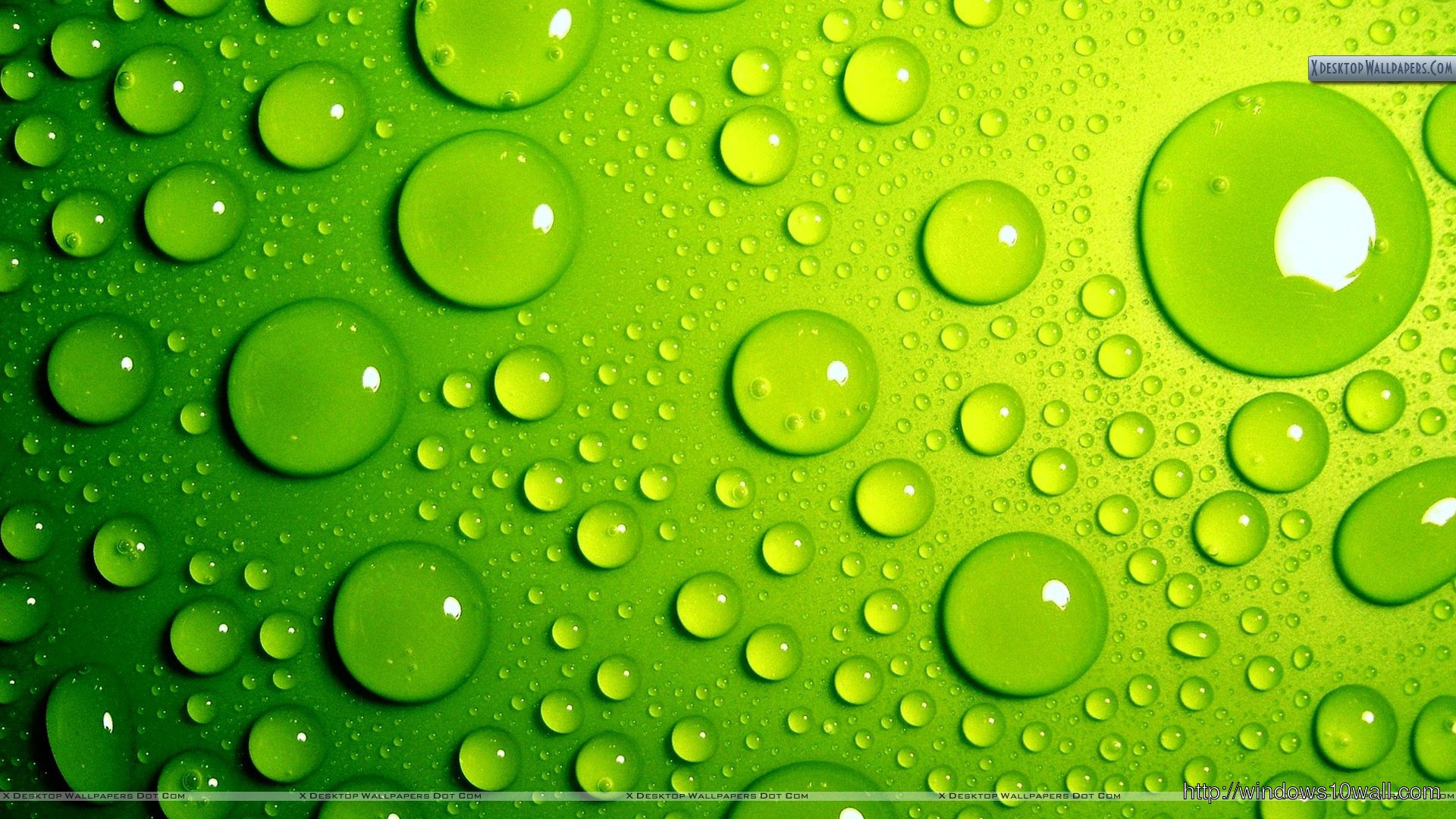 Green Bubbles Style Background Wallpaper
