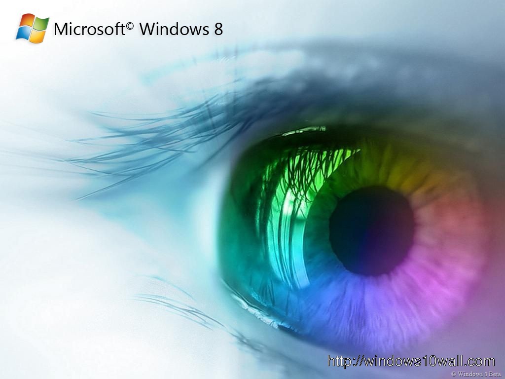 colouful eyes with windows 8 wallpaper