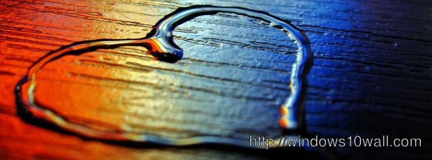 Lovely Heart Water Effect for Facebook Cover hd
