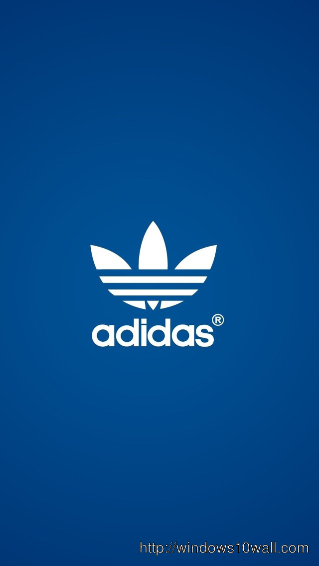 Blue Adidas LOGO HD iPhone 5 Background Wallpaper