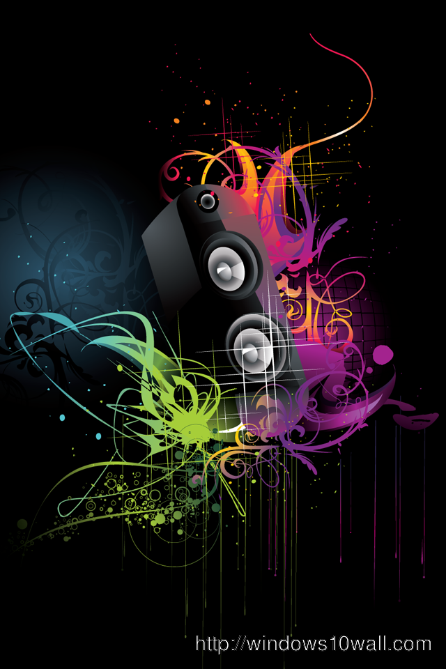 Abstract Music iPhone 4 Background Wallpaper
