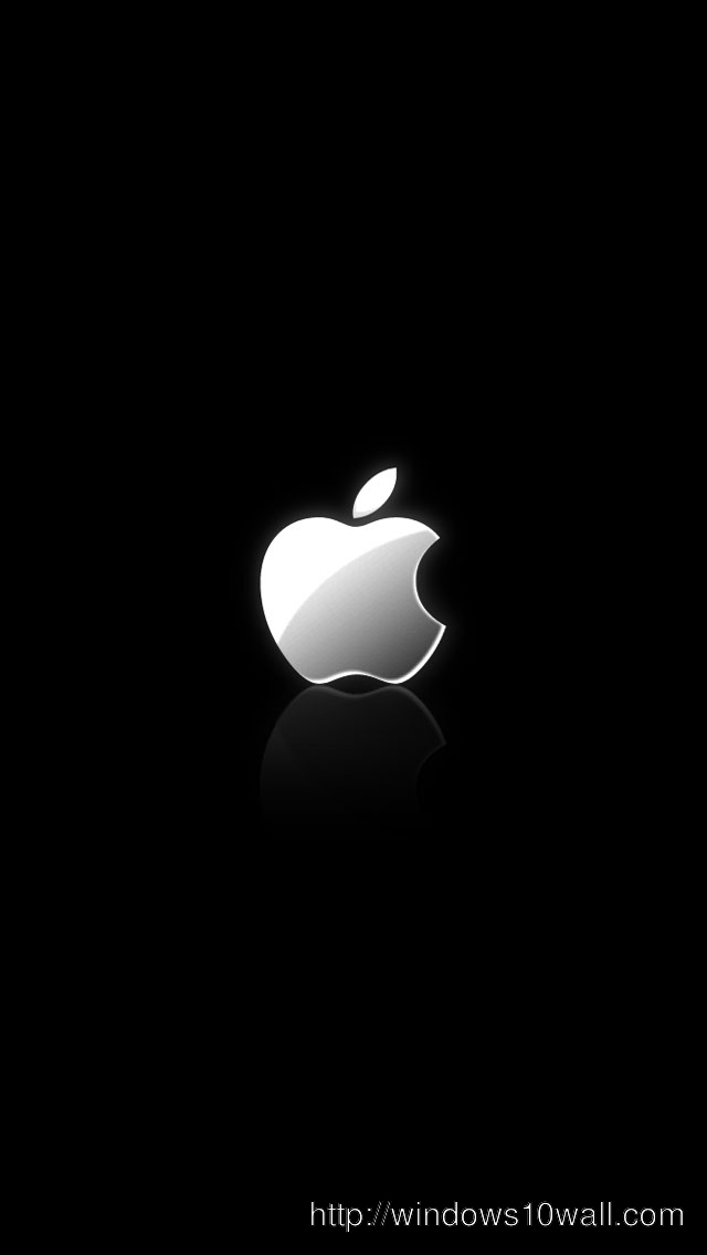 Apple Logo on Black Wallpaper for iPhone 5 Background Wallpaper