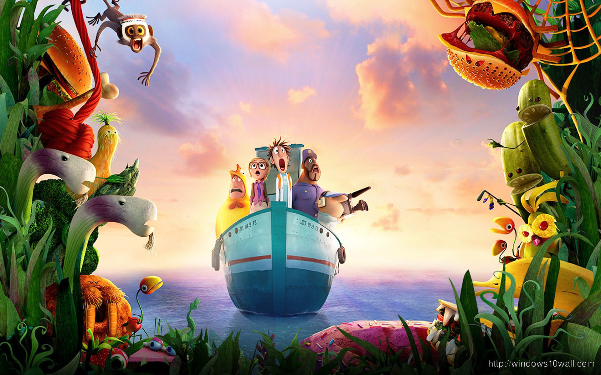 CLOUDY WITH A CHANCE OF MEATBALLS 2 BACKGROUND IMAGE