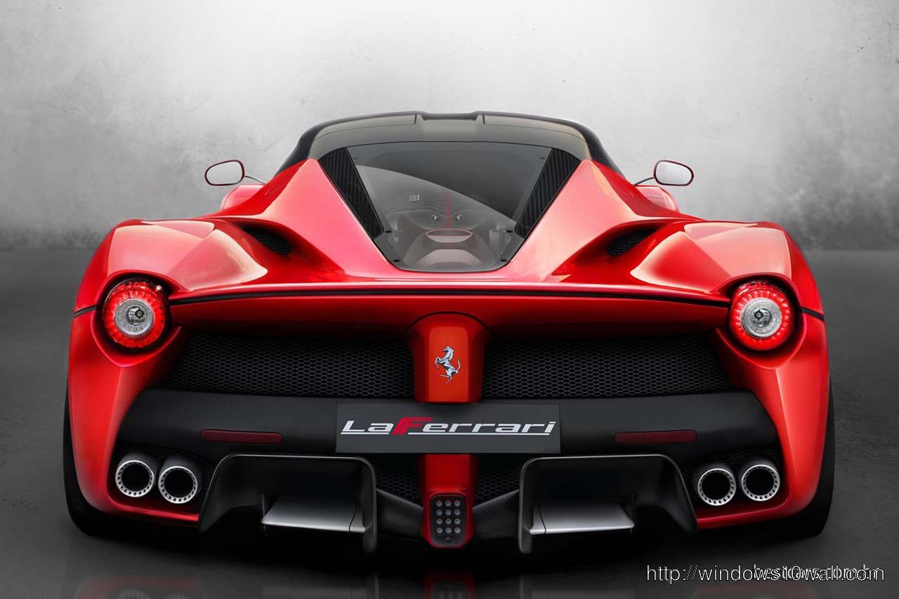 La Ferrari Back View Wallpaper