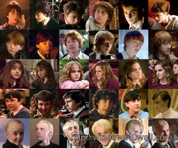 Evolution of the Harry Potter characters wallpaper