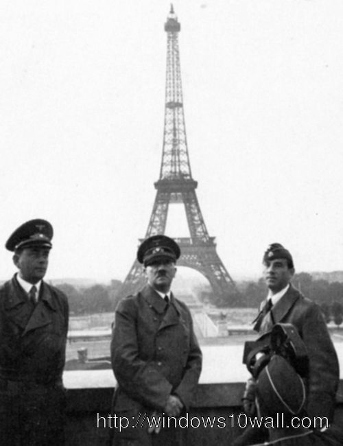 world famous Hitler in Paris Wallpaper