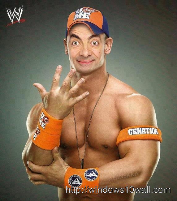 Funny Mr Bean John Cena WWE Wallpaper