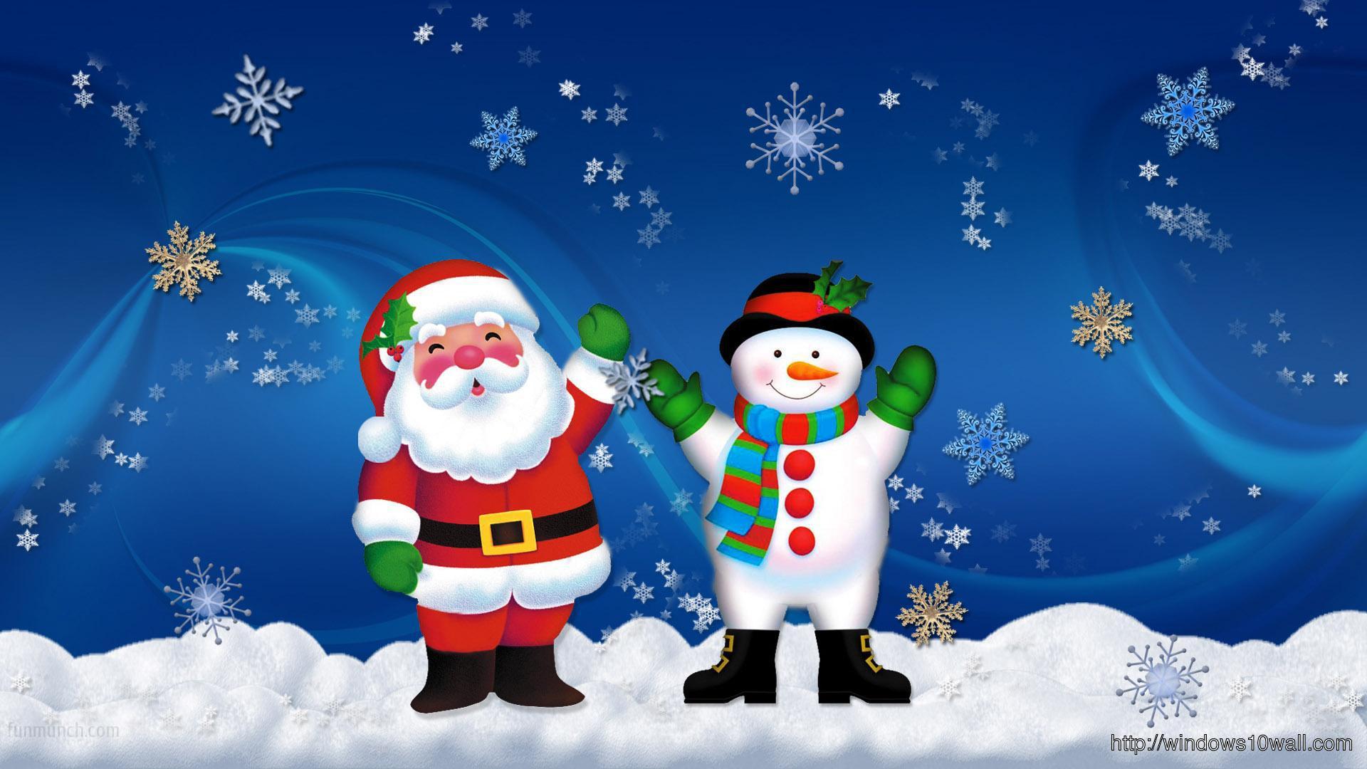 Christmas Background Wallpaper with Santa