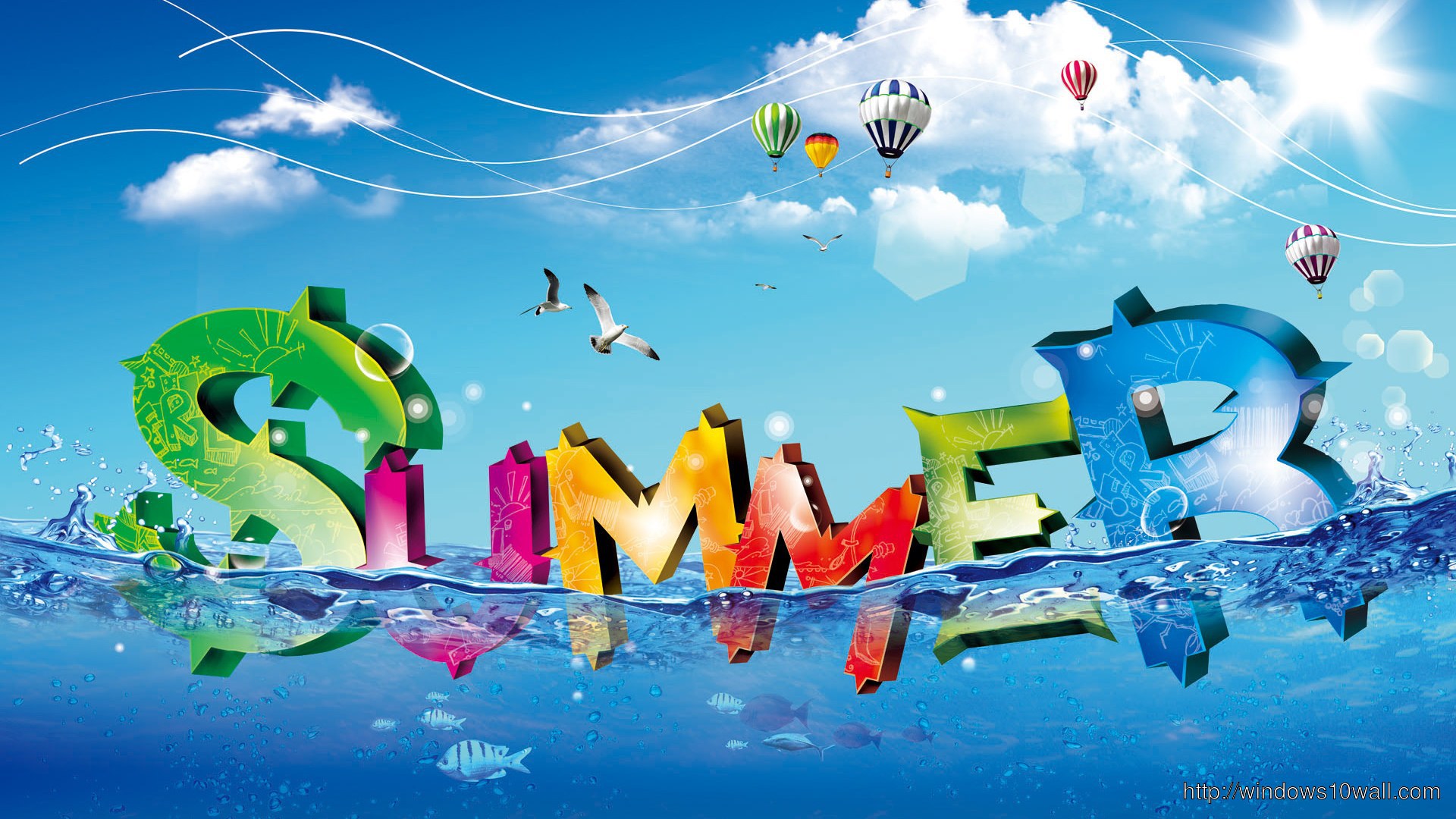 Creative Summer Background Wallpaper