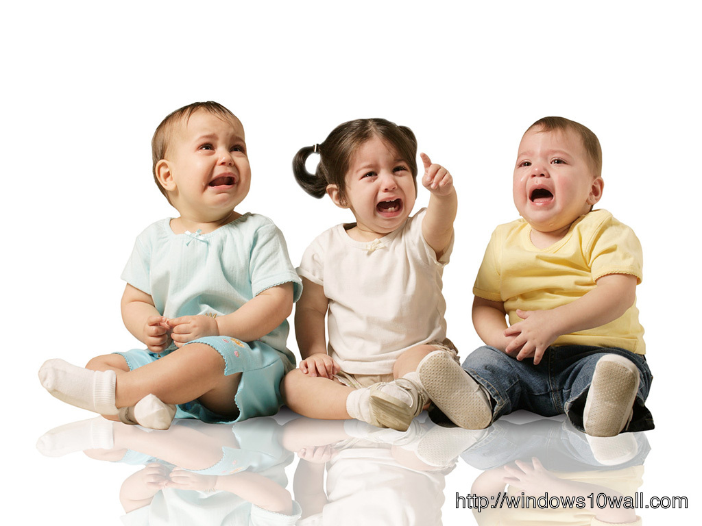 3 Kids Crying Background Wallpaper
