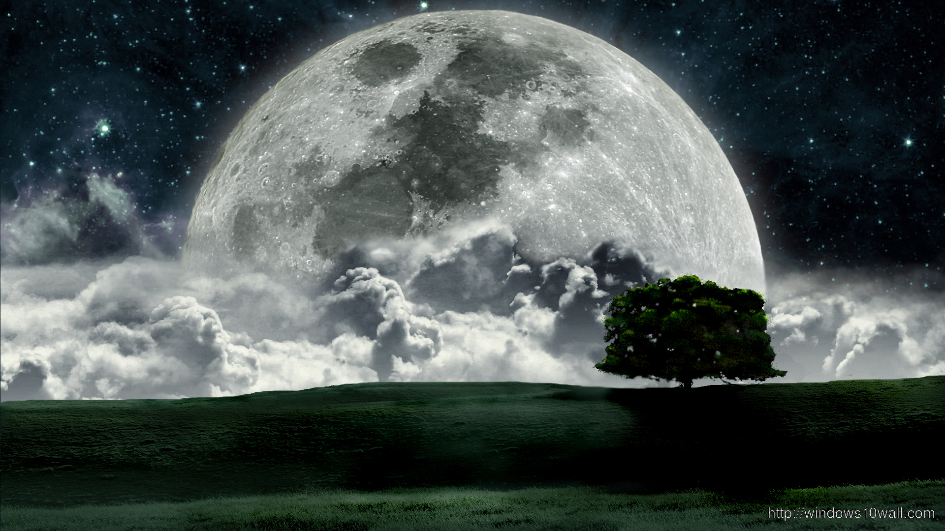 Awesome Moon Background Wallpaper
