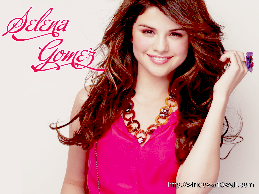 Actress Selena Gomez in Pink Style Gorgeous Wallpaper