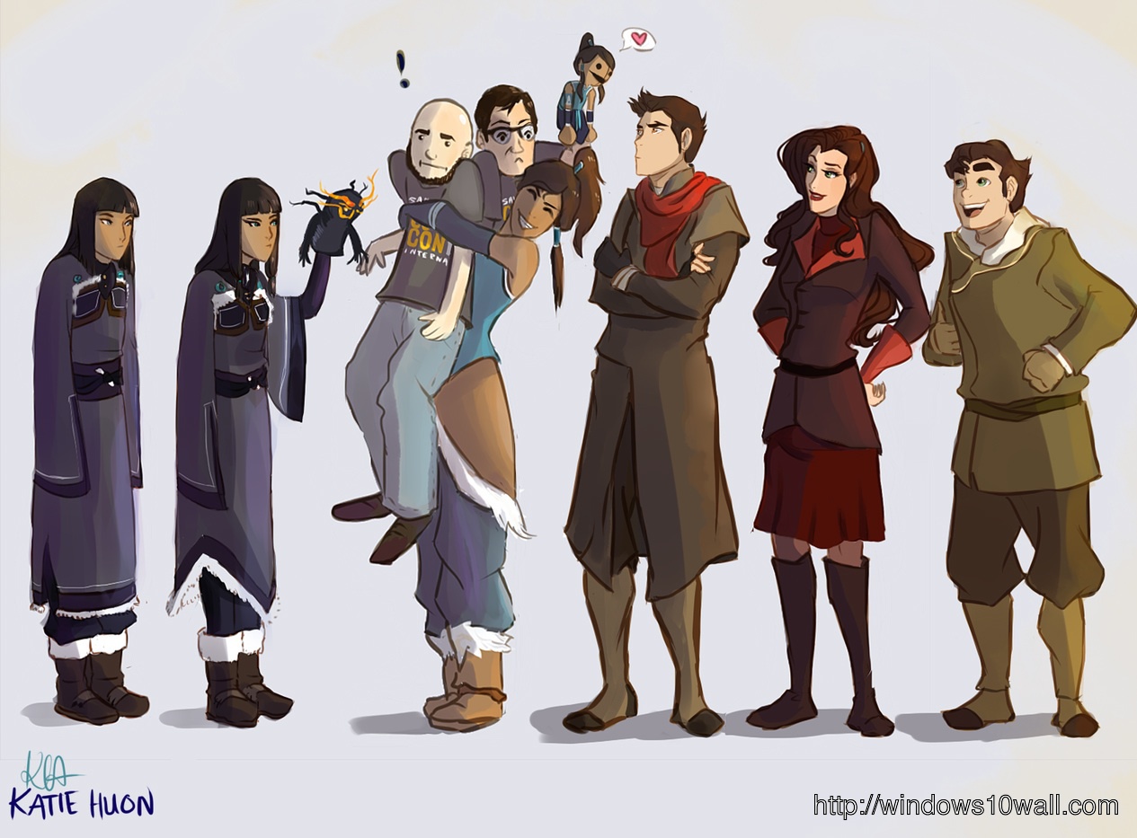 The Legend of Korra Characters Background Wallpaper