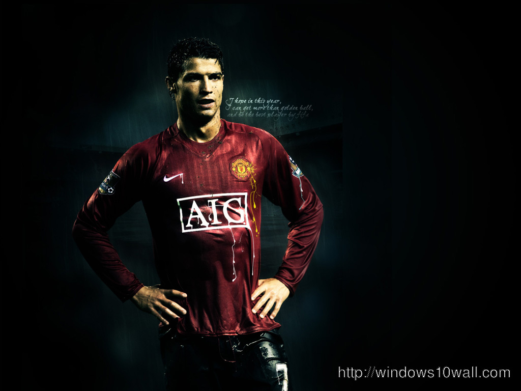 Cristiano Ronaldo Wallpaper in Black Background Wallpaper