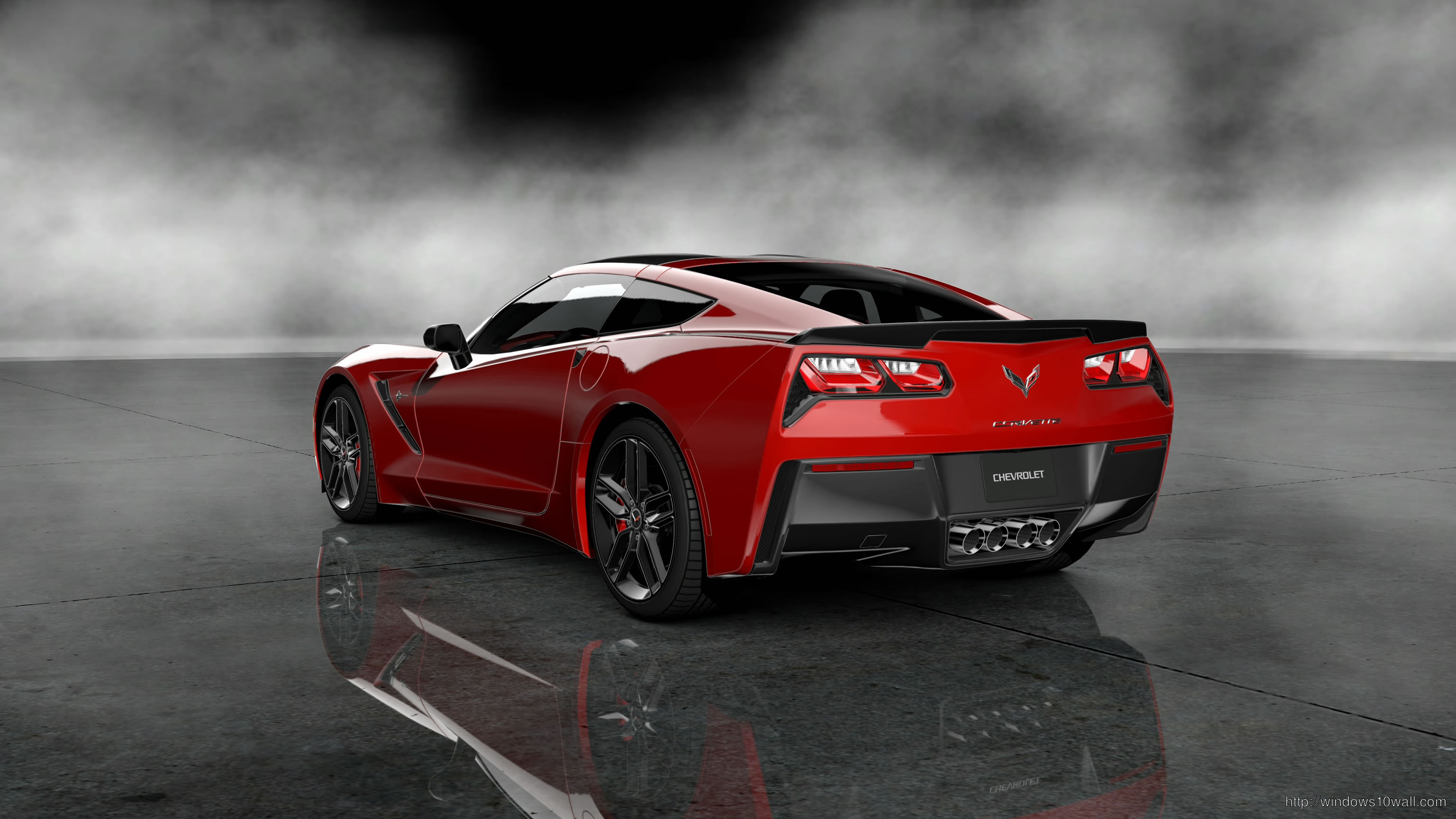 2014 Red Corvette HD Background Wallpaper