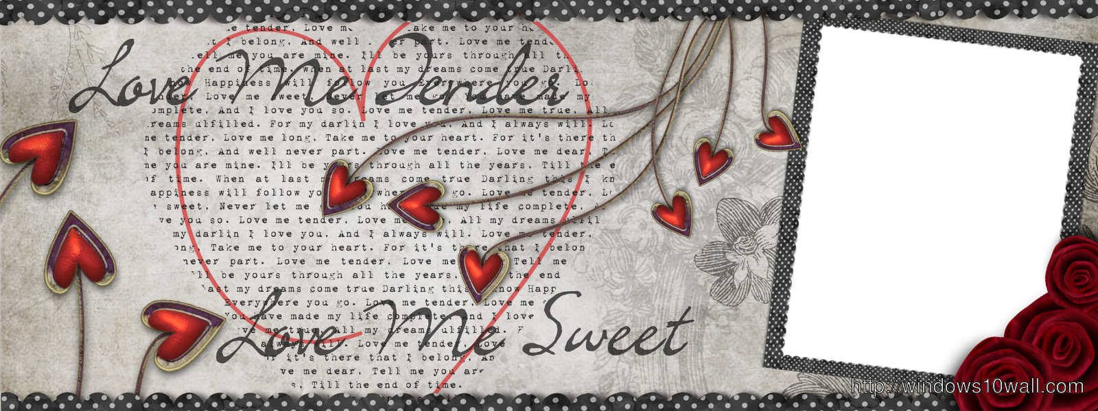 Lovers Valentine FB Cover Background Wallpaper