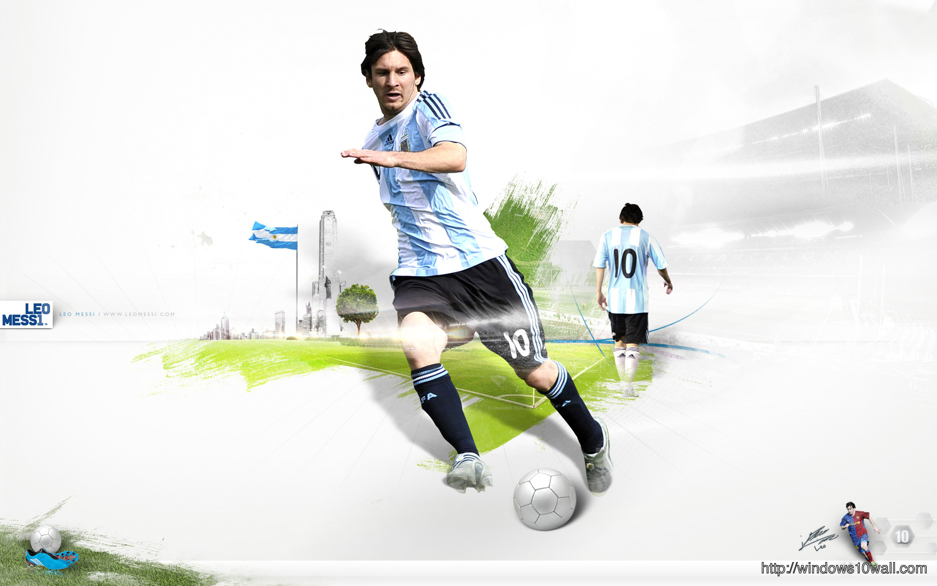Leo Messi Football Player Background Wallpaper