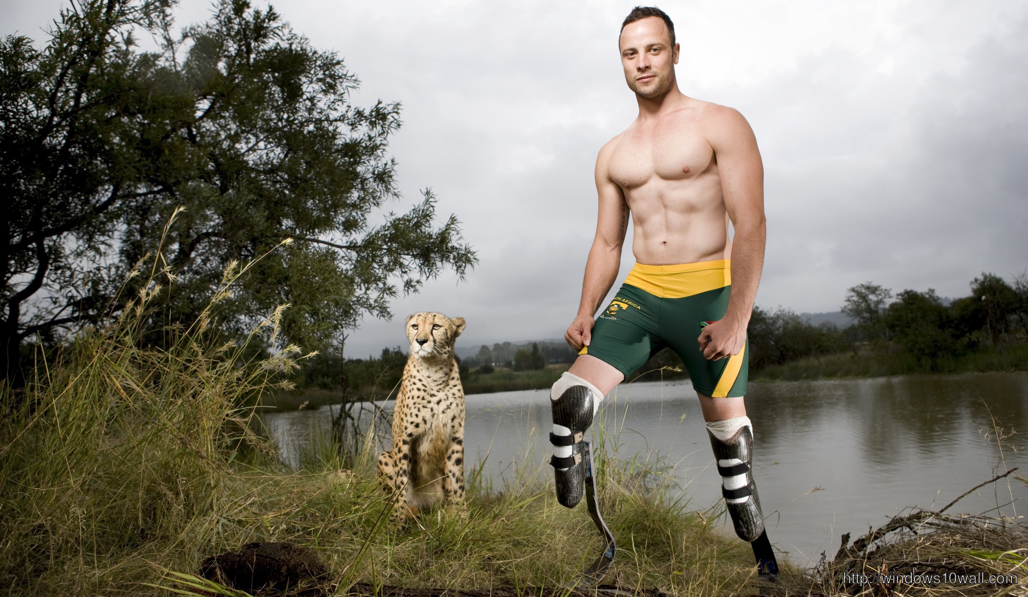 Oscar Pistorius Leopard Background Wallpaper