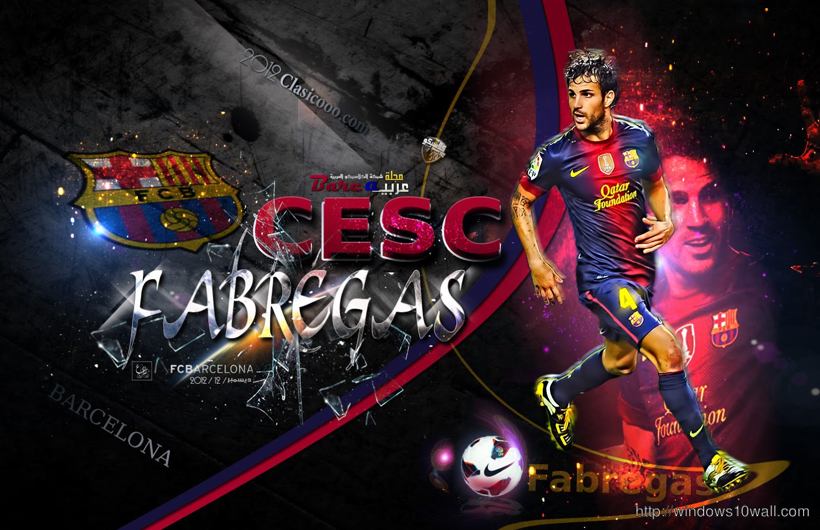 Cesc Fabregas New HD 2014 Background Wallpaper