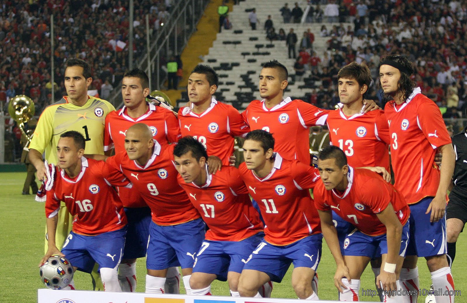 Chilean National Football Team Background Wallpaper