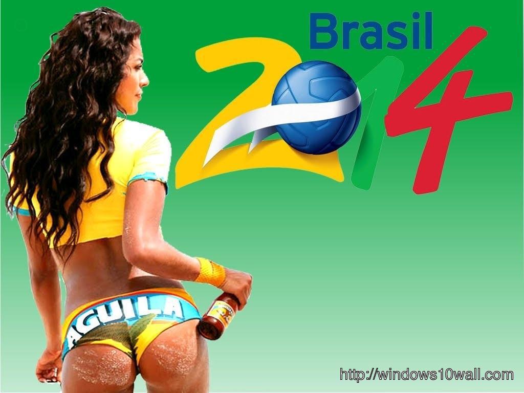 FIFA World Cup 2014 Brazil HD Girl Celebration Free Wallpaper