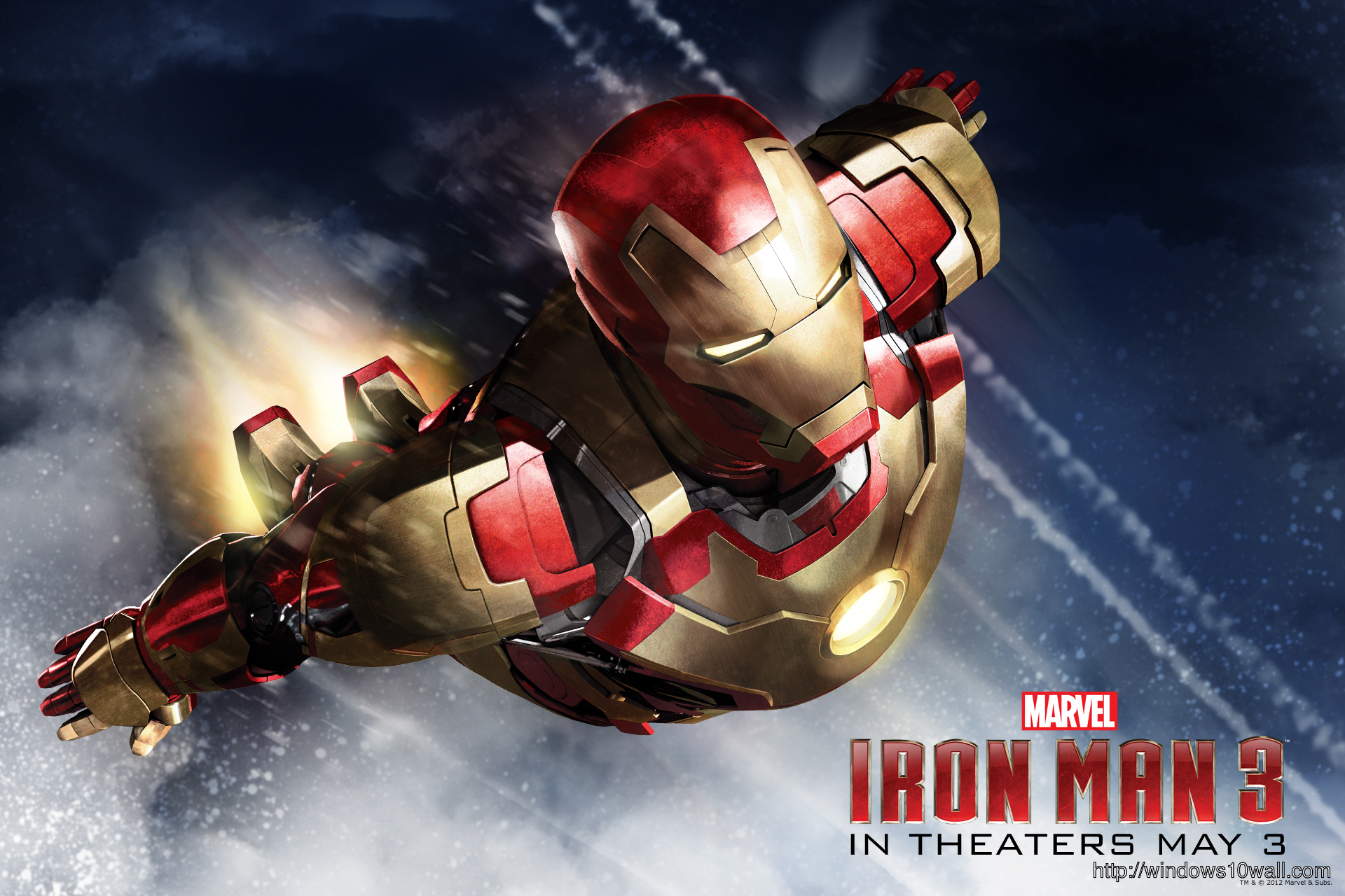 Marvel Iron Man 3 Flying HD Wallpaper