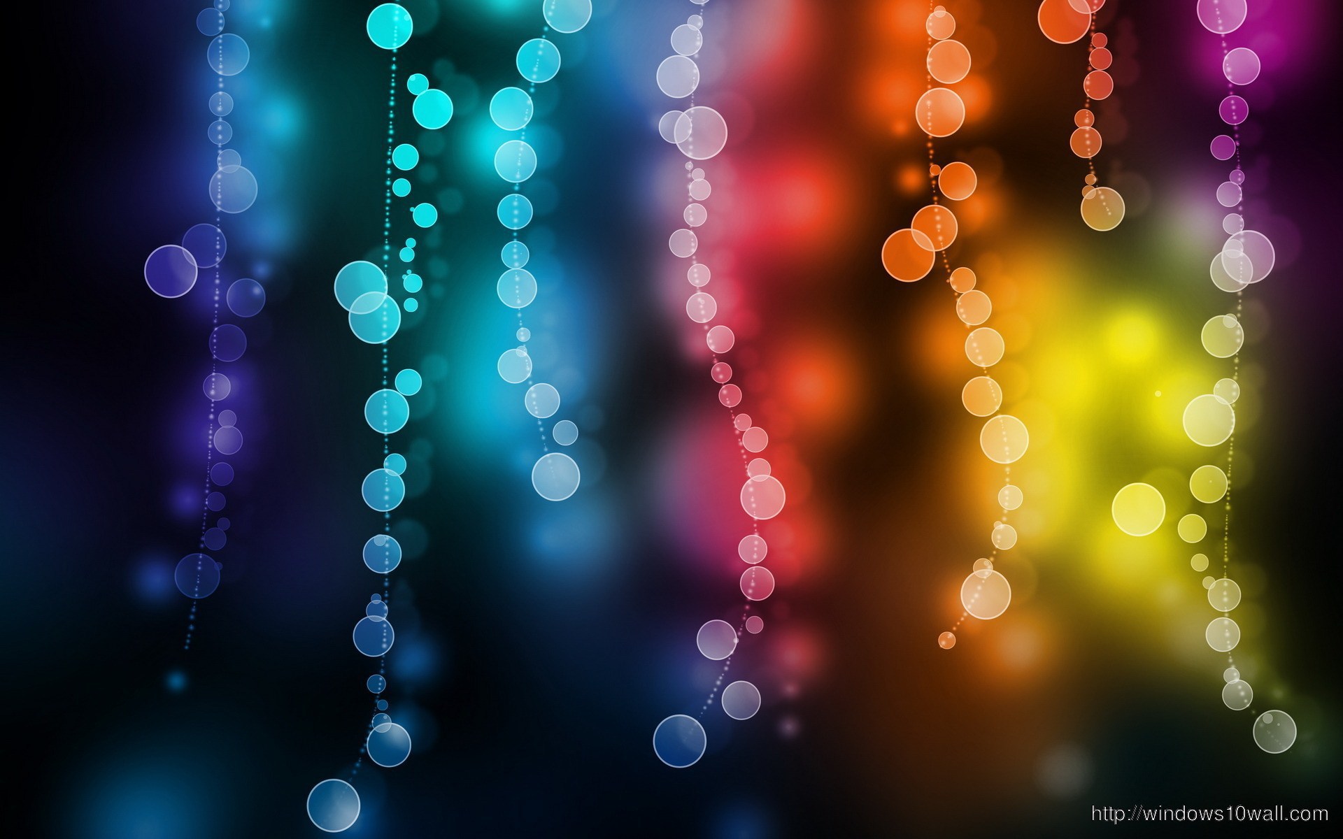 Abstract Colorful Bubbles Strings Hd Wallpaper