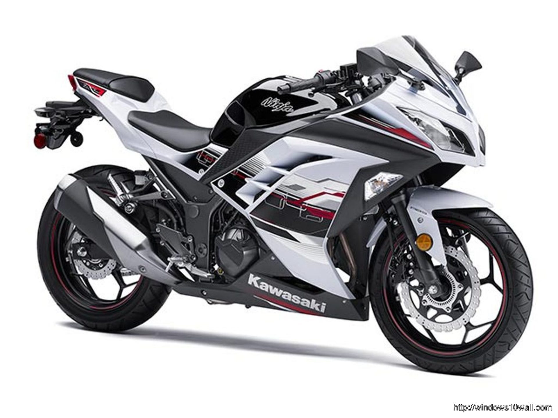 Kawasaki Ninja 300 White 2014 Sport Bike Hd Wallpaper