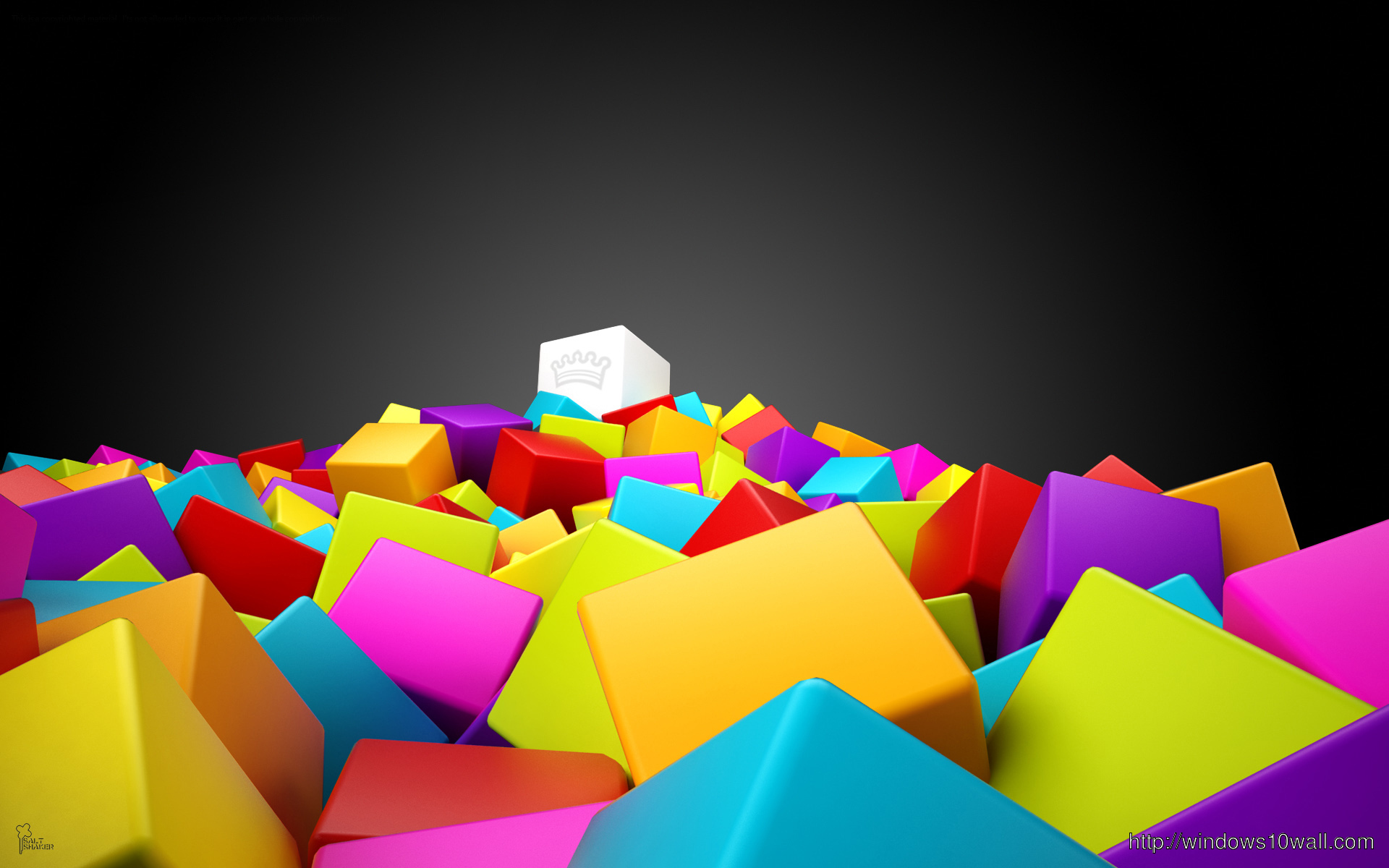 3D Colorful Cube Background Wallpaper