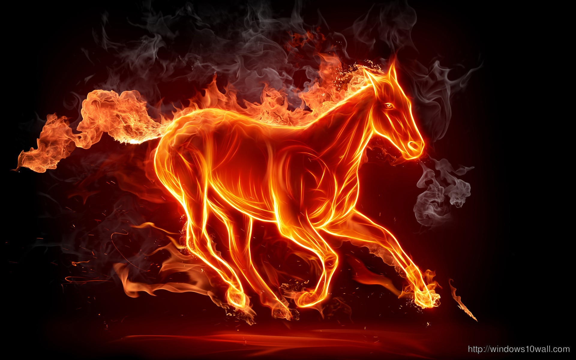 3D Horse Fire