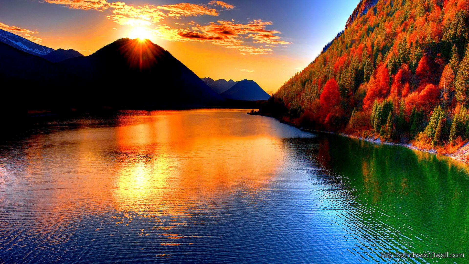 Beautiful Sunset Wallpaper Lake