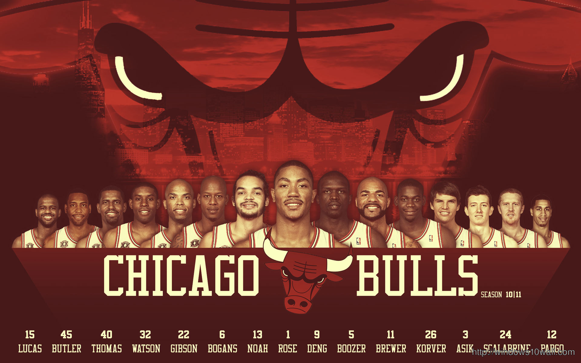 Chicago Bulls Basketball Team Full HD Background Wallpaper