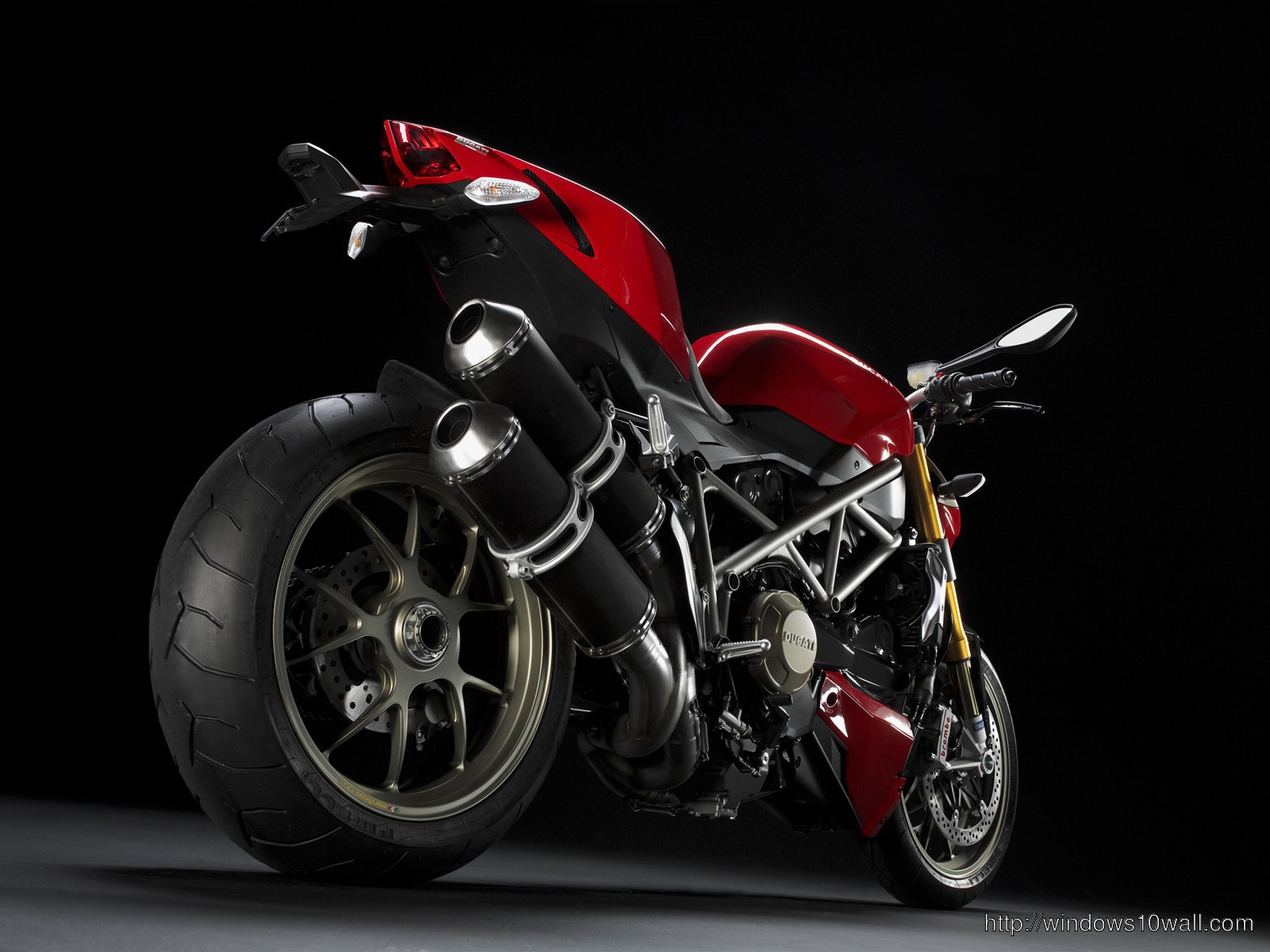 Ducati Streetfighter Red Rear Bike Wallpaper