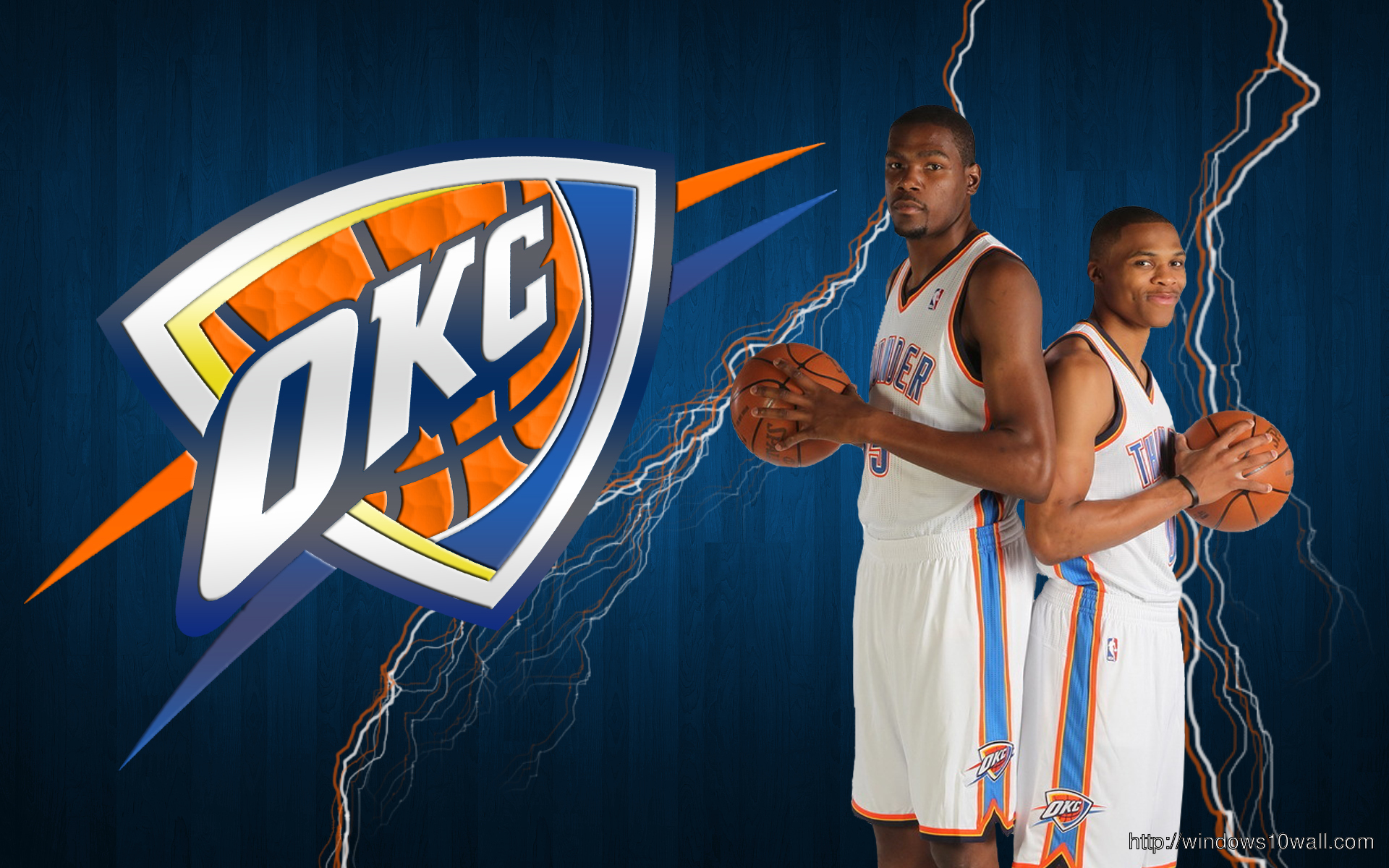 Durant And Westbrook OKC Thunder Background Wallpaper