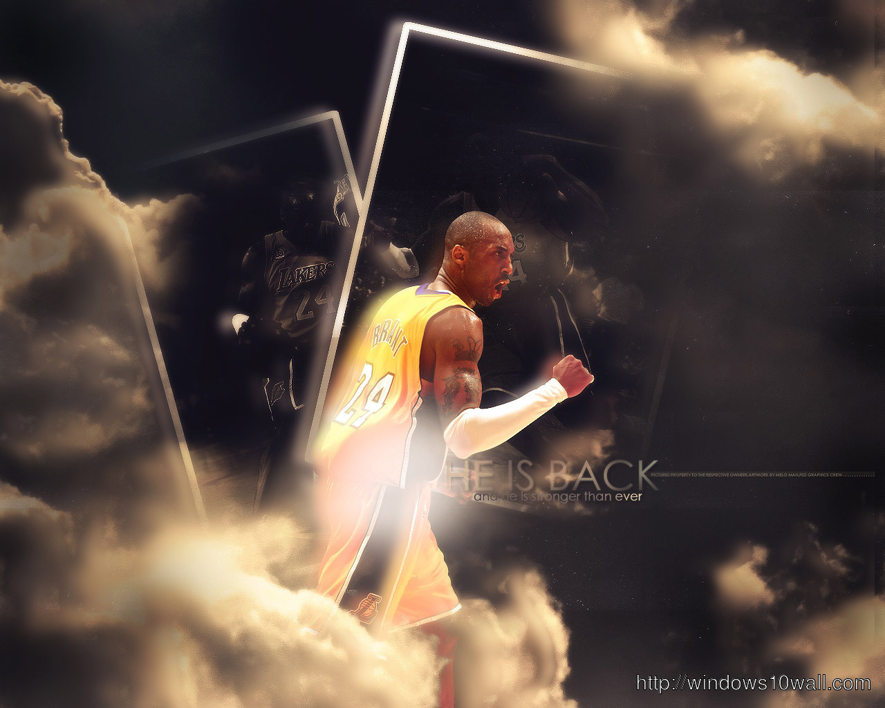 Kobe Bryant 24 Lakers Background Wallpaper