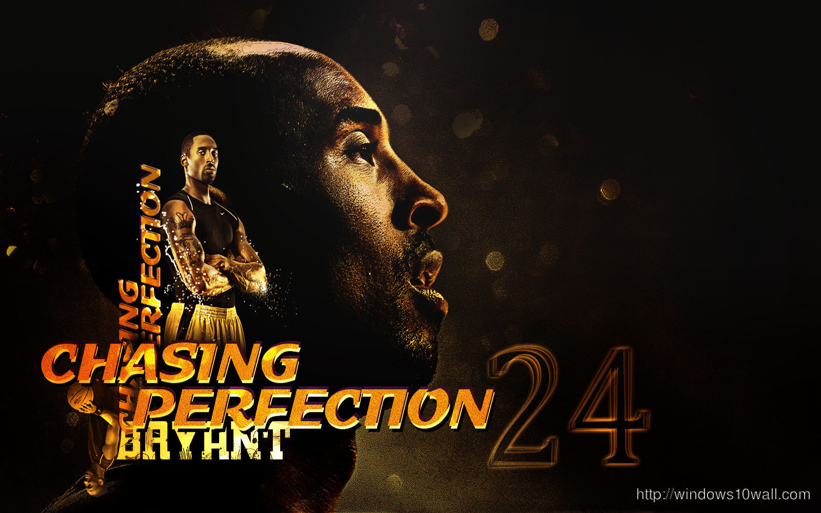Kobe Bryant Chasing Perfection Background Wallpaper