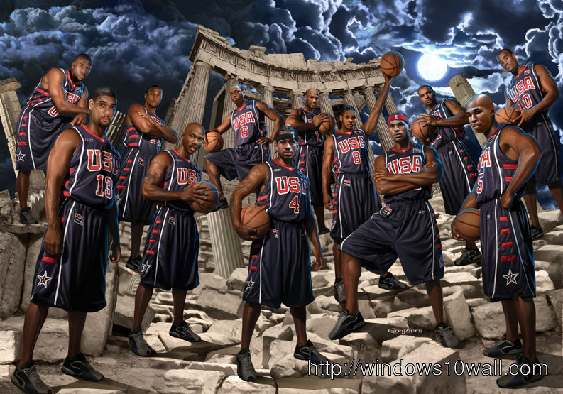 Olympic Team Usa Basketballs Background Wallpaper