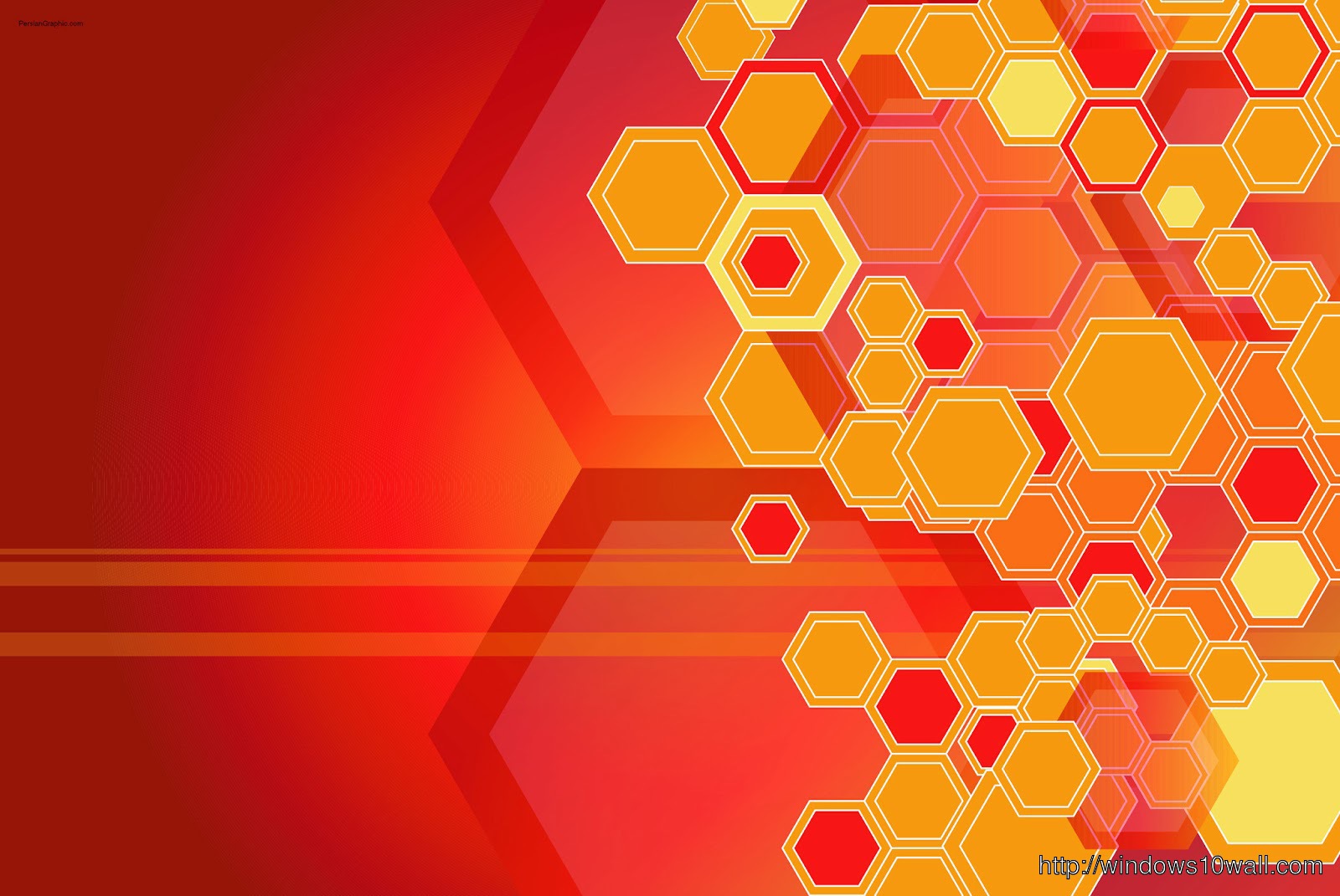 Abstract Background Wallpaper Orange Hexagon