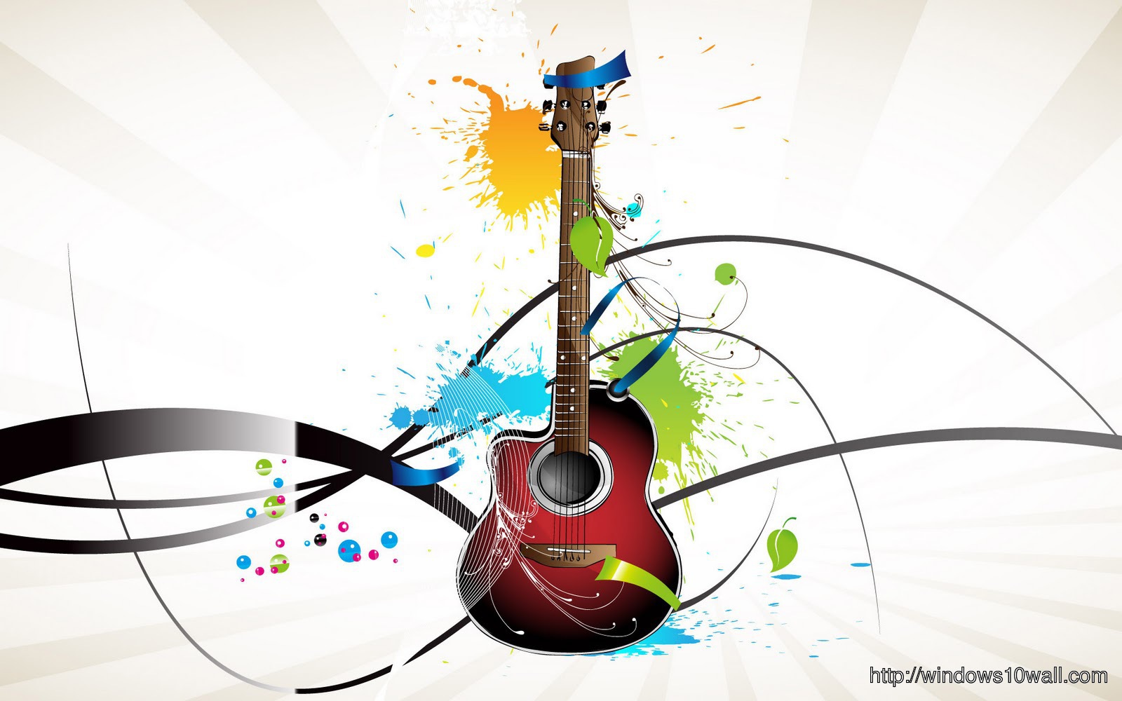 Abstract Art Music Instruments Guitar