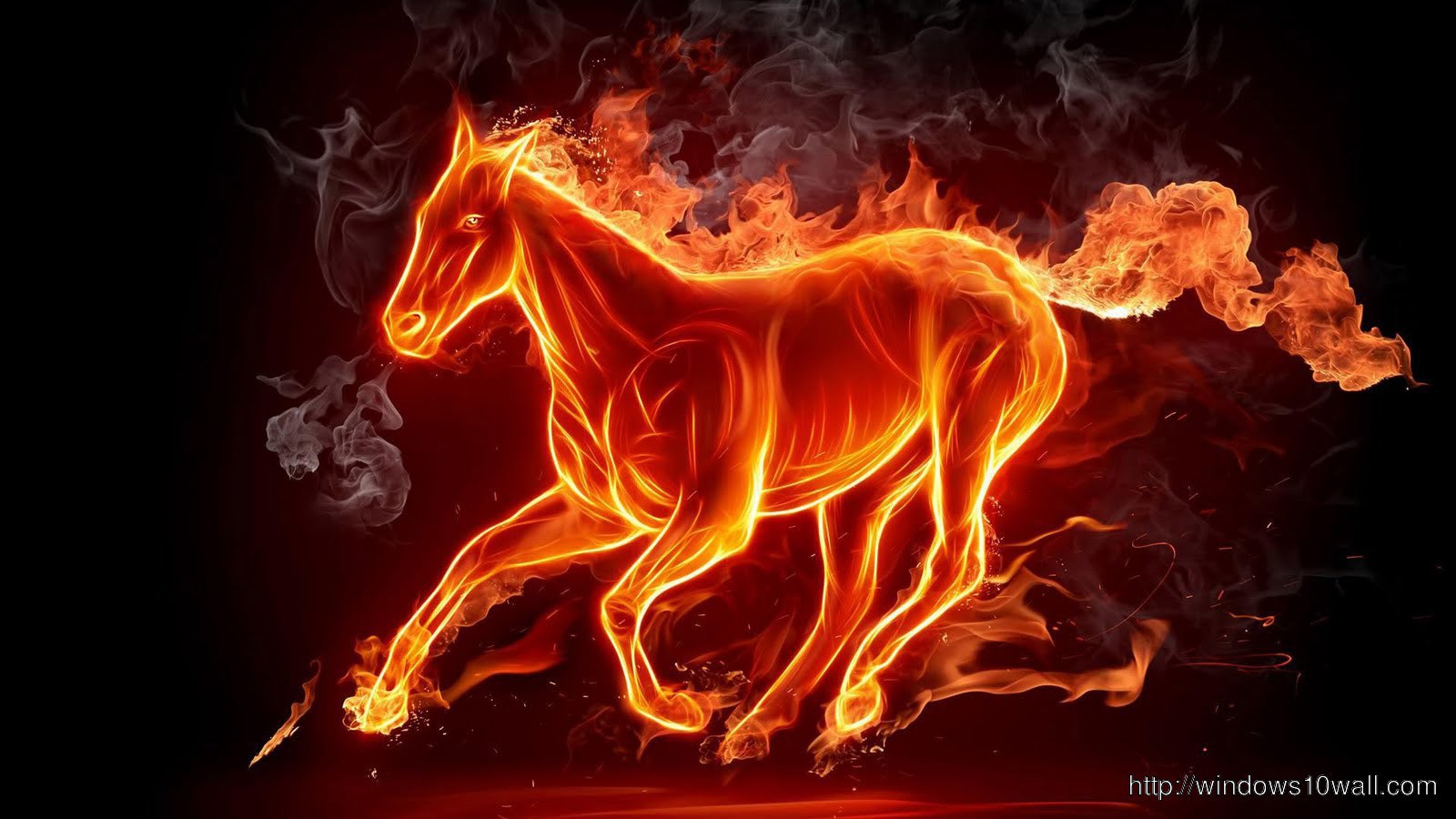 Abstract Dark Fire Horse