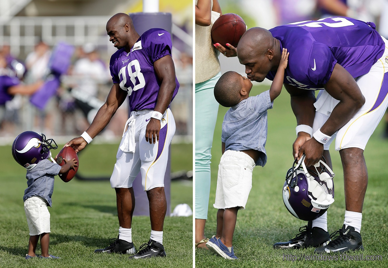 Adrian Peterson And Son