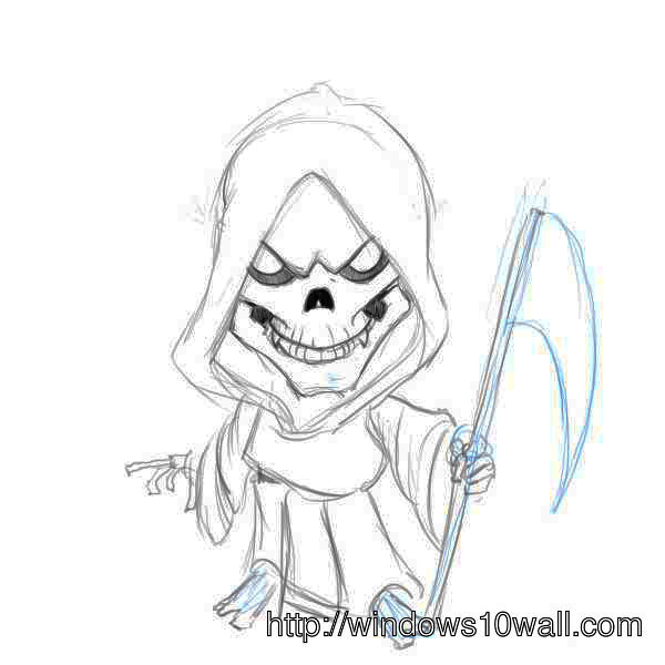 Grim reaper drawing wallpaper
