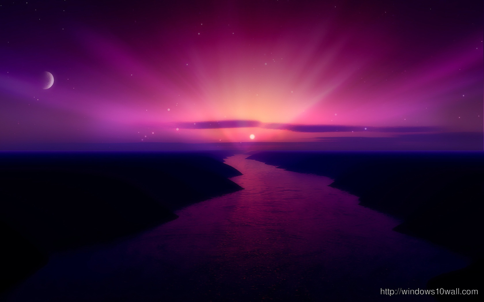 Purple Beach Sunset Wallpaper Sunrise
