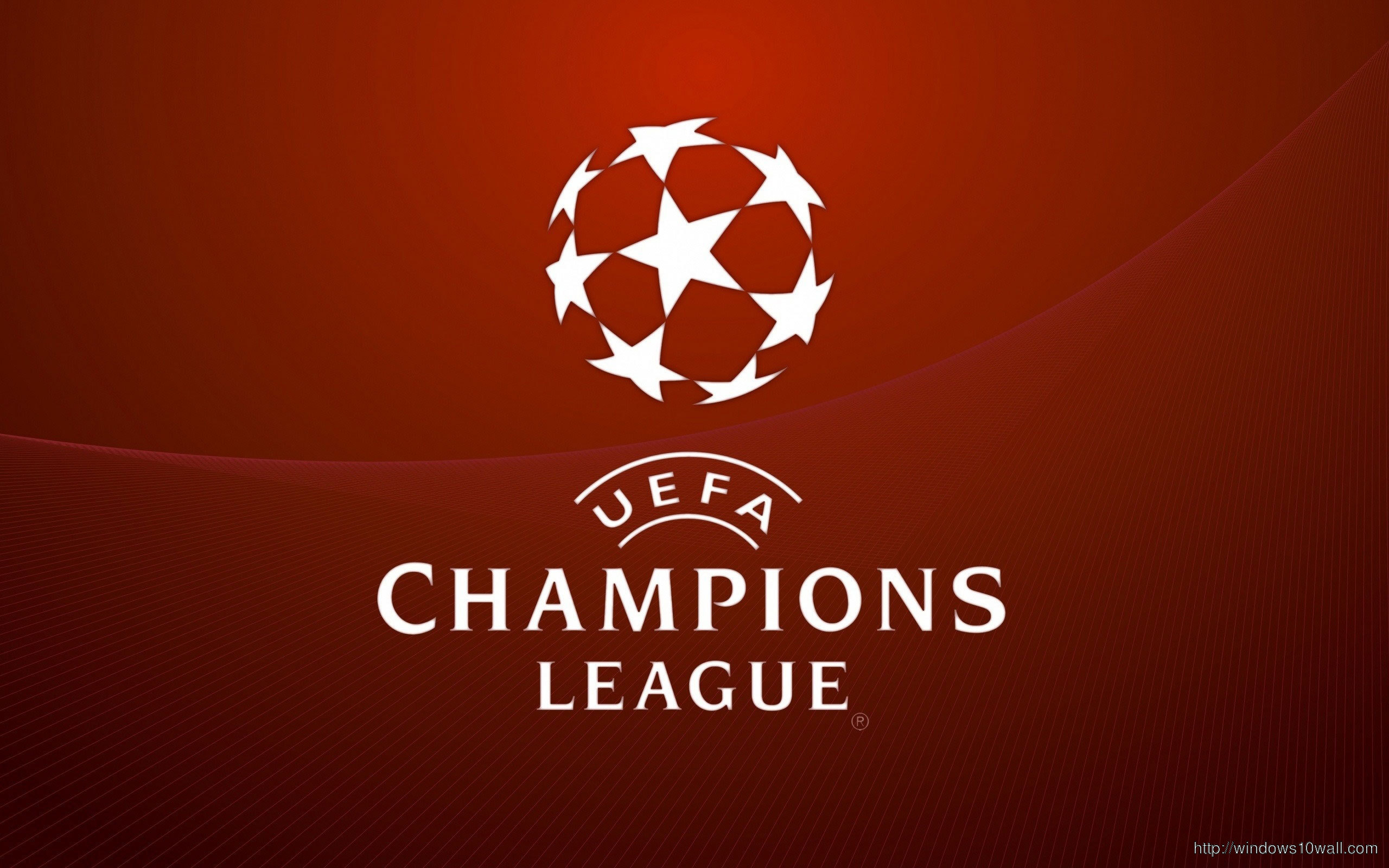 Red Uefa Champions League Logo Wallpaper