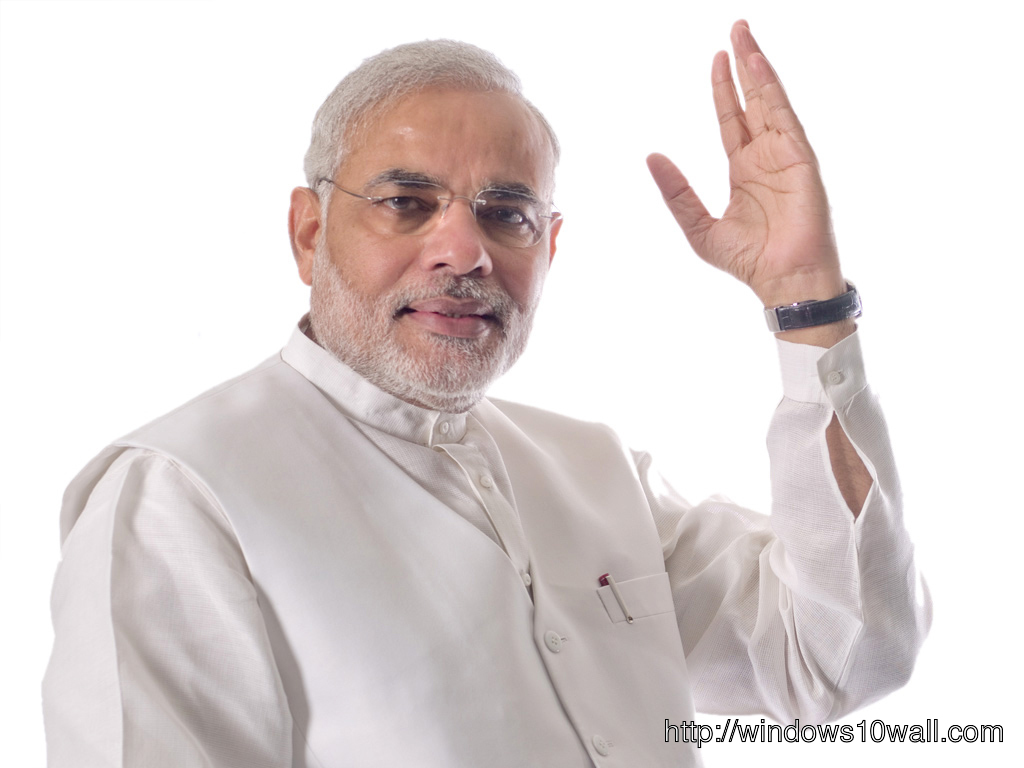 Narendra Modi in White Suite Wallpaper