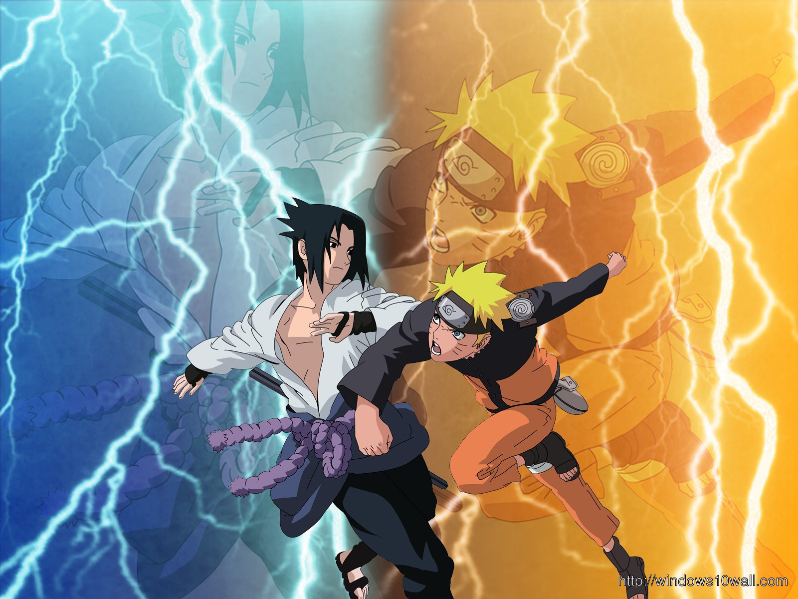 Naruto In Sage Mode Fighting Sasuke Wallpaper