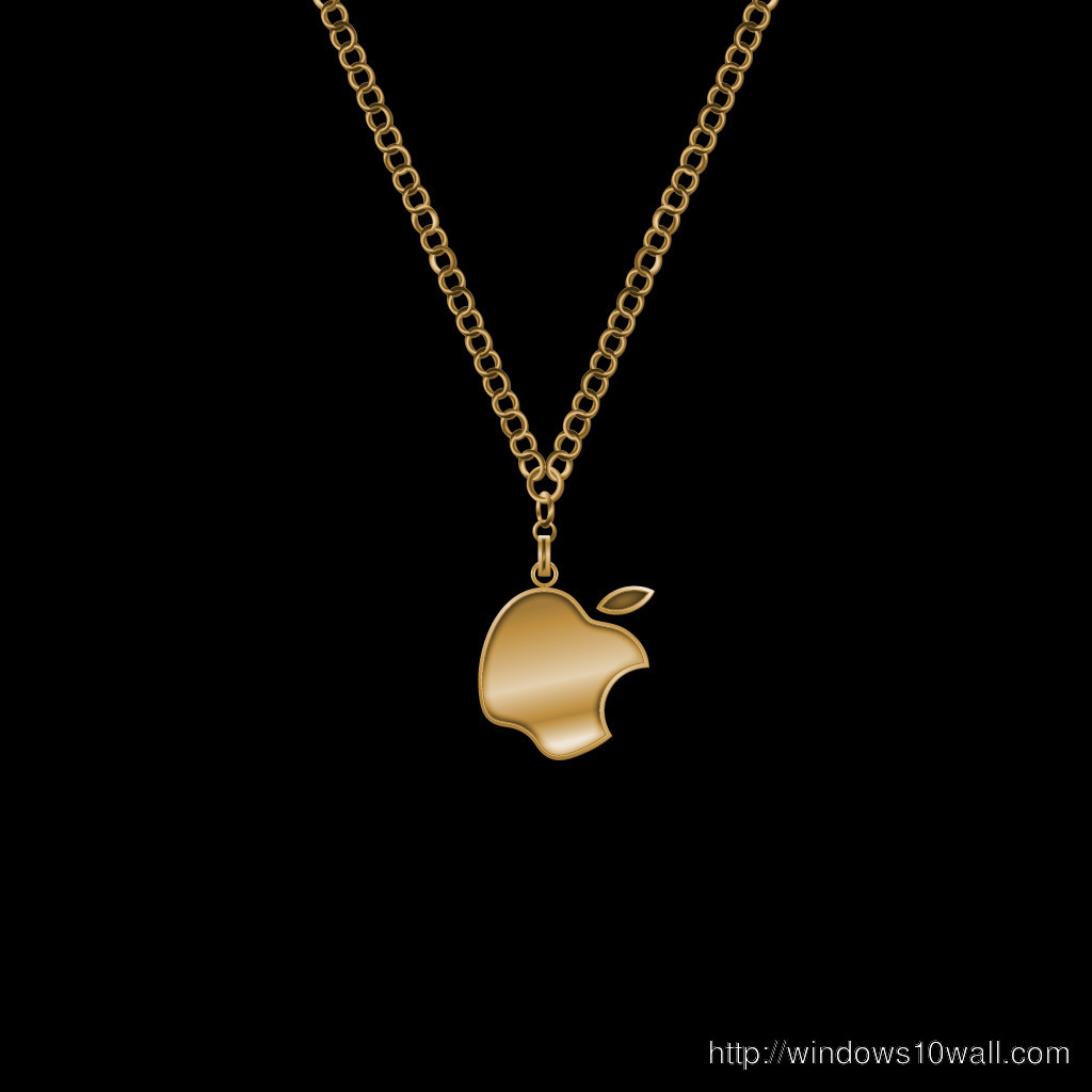 Golden necklace iPad Background Wallpaper