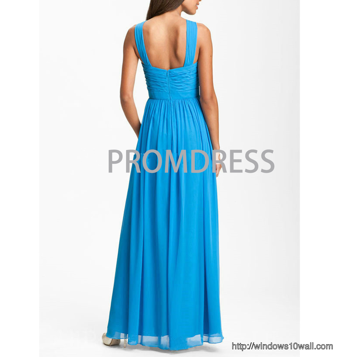 chiffon-sleeveless-prom-dress-aqua-blue-background-wallpaper