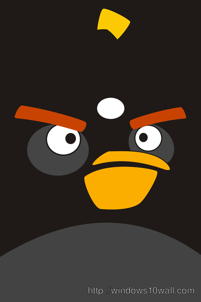 Black Angry birds iPhone Wallpaper